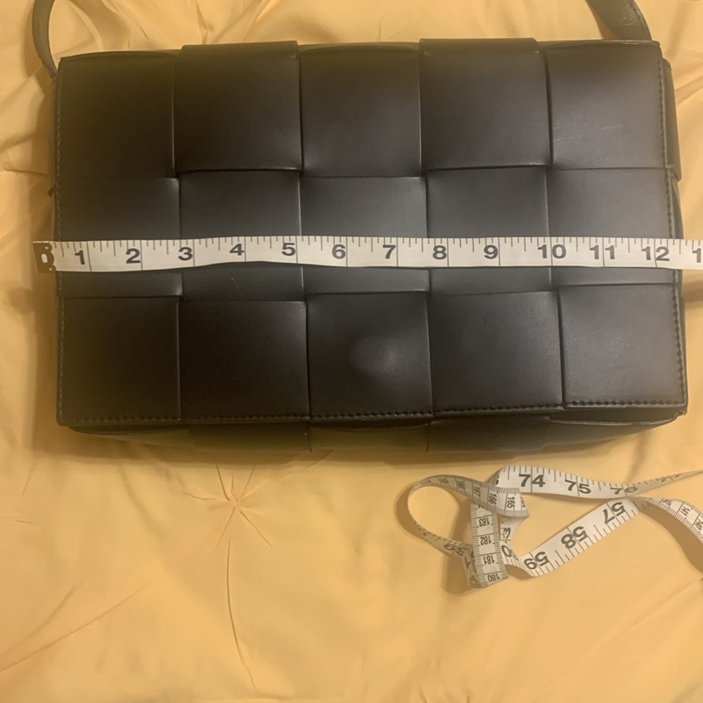 Black Woven Leather handbag - Picture 6 of 9
